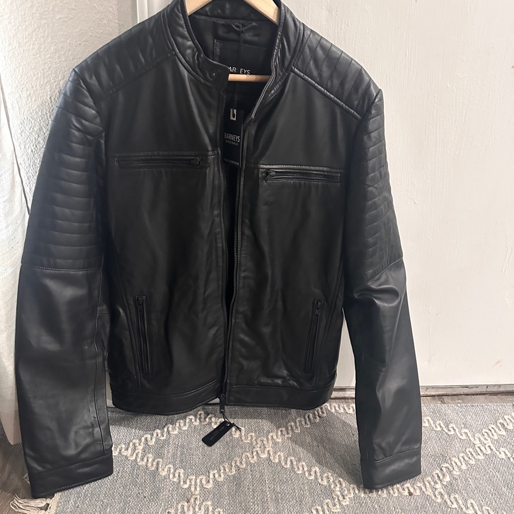 Biker leather jacket. Real leather